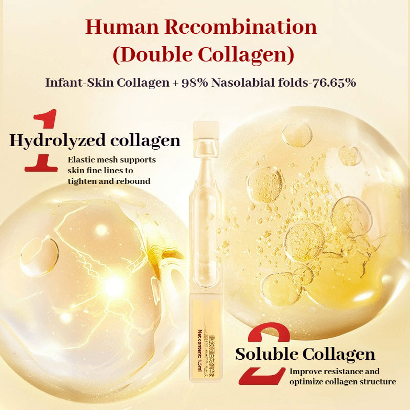 Single-dose collagen serum for targeted firming and wrinkle reduction