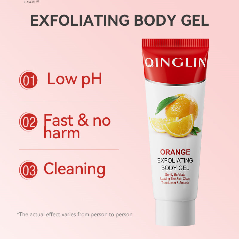 Close-up of exfoliating scrub texture with dual-action brightening