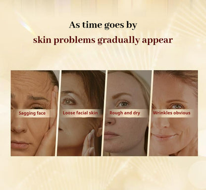 Woman applying QINGLIN collagen serum for firmer, youthful-looking skin