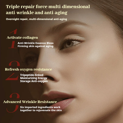 Woman applying QINGLIN cordyceps cream for firm, youthful skin